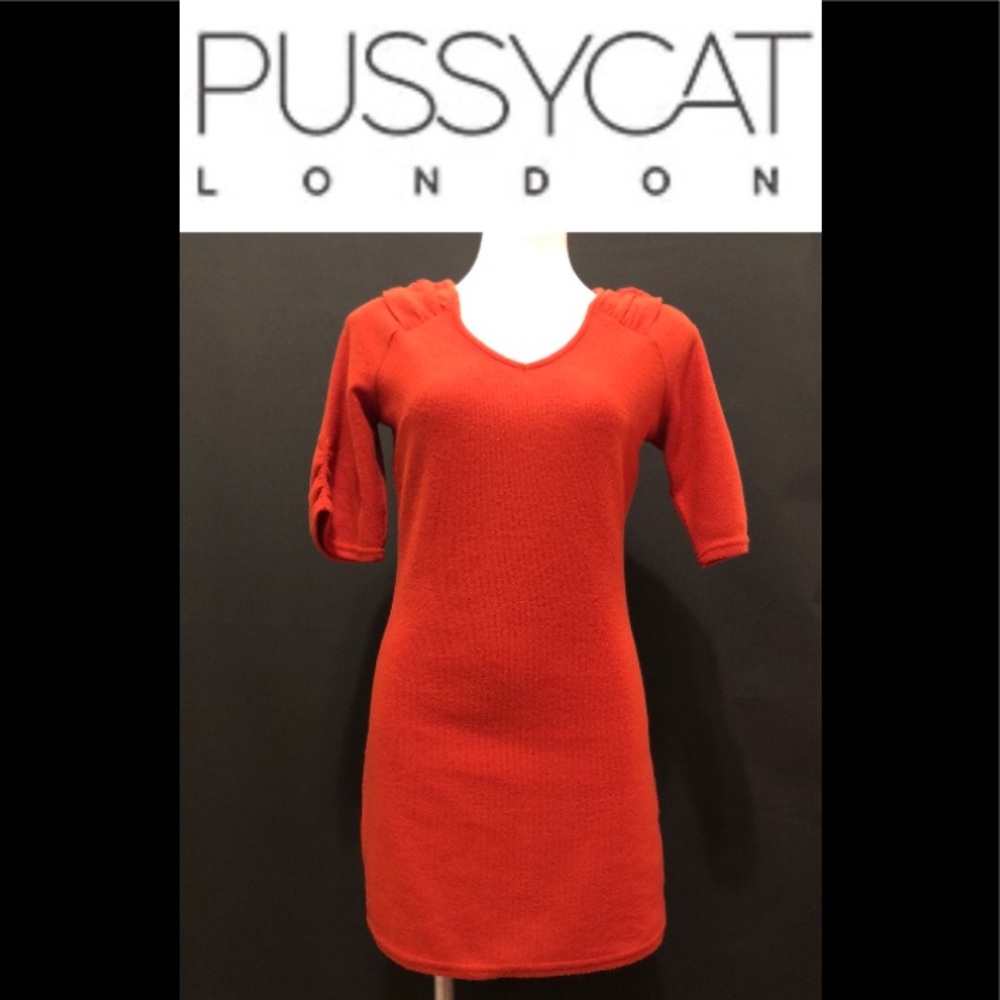 NWT Pussycat From London Rust Sweater Dress 10